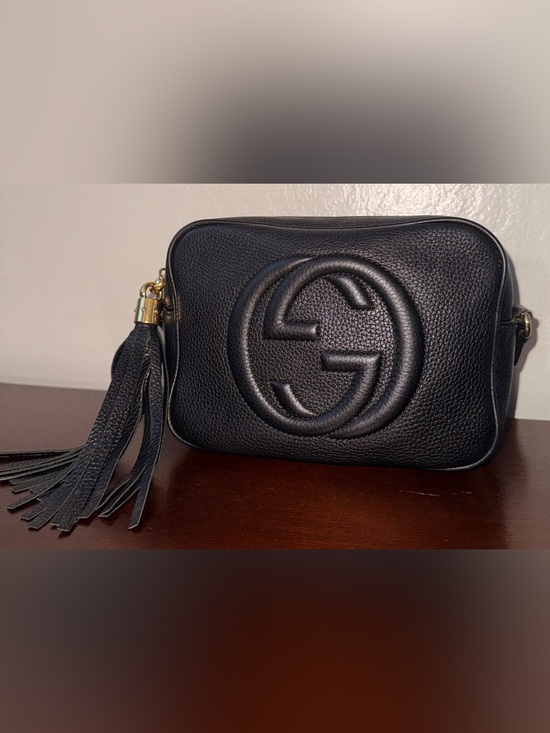 Gucci Handbags - Gucci Black Soho Leather Disco Bag with Tassel